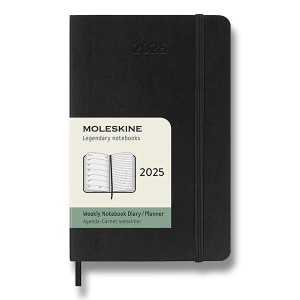 Diár Moleskine 2025 - mäkké dosky S, týždenný, výber farieb tm. zelený - Reklamnepredmety