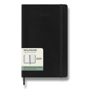 Diár Moleskine 2025 - mäkké dosky L, týždenný, výber farieb tm. zelená - Reklamnepredmety