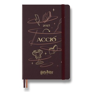 Diár Moleskine Harry Potter 2025 - tvrdé dosky L, denný, vínový - Reklamnepredmety