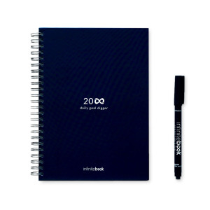 STARTER KIT INFINITE PLANNER A5. Sada obsahuje nekonečný diář A5, čisticí sadu, fix a držák na popisovače - Reklamnepredmety