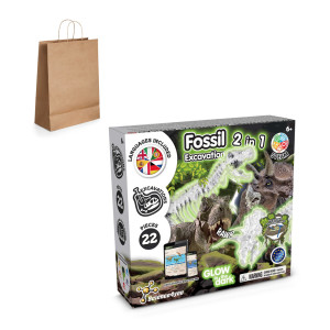 2 in 1 Fossil Excavation Kit III. Vzdělávací hra pro děti dodává se s dárkovou taškou z kraftového papíru (115 g/m²) - Reklamnepredmety