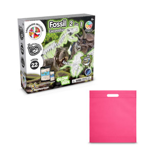 2 in 1 Fossil Excavation Kit IV. Vzdělávací hra pro děti dodává se s dárkovou kapsou z netkané textilie (80 g/m²) - Reklamnepredmety