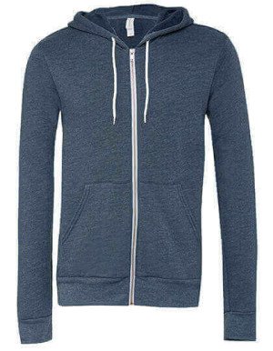 CV3739 Unisex Zip-Up Poly-Cotton Fleece Hoodie - Reklamnepredmety