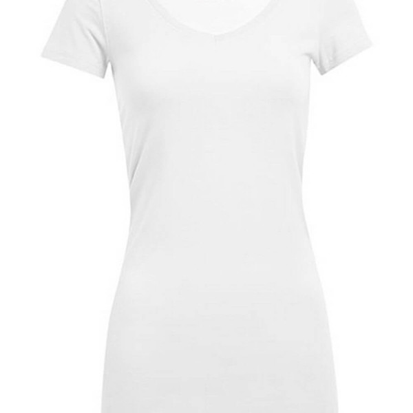 E3087 Women´s Slim Fit V-Neck-T Long