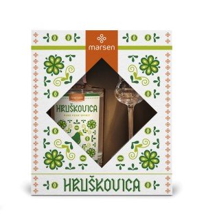 Dárkové balení Hruškovice Traditional 42% se sklenkou - Reklamnepredmety