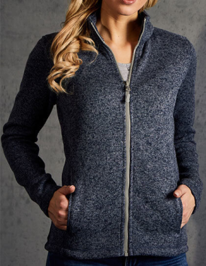 E7725 Womens Knit Fleece Jacket C+ - Reklamnepredmety