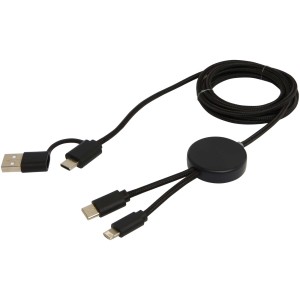 Citala 5 v 1 datový synchronizační a rychlonabíjecí 27W kabel z recyklovaného plastu, 150 cm - Reklamnepredmety