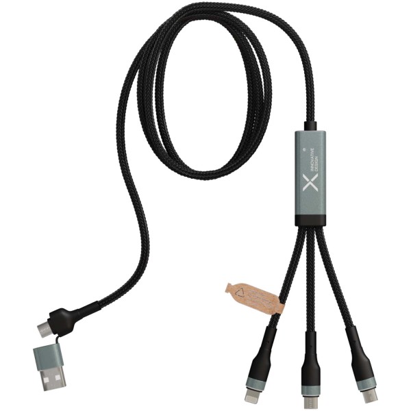 100W ultra rychlý nabíjecí kabel SCX.design C53 5 v 1 z rPET