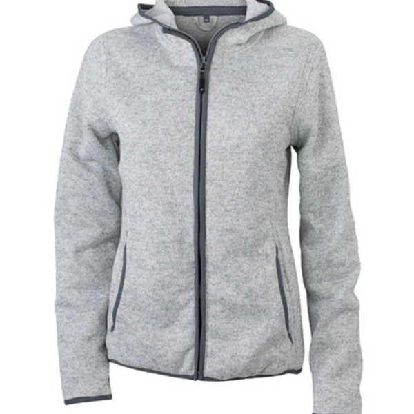 JN588 Ladies´ Knitted Fleece Hoody