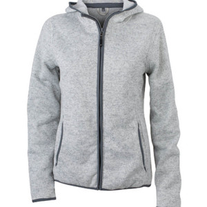 JN588 Ladies´ Knitted Fleece Hoody - Reklamnepredmety