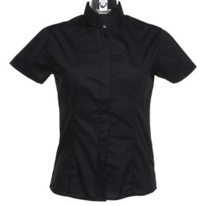 K736 Womens Bar Shirt Mandarin Collar Short Sleeve - Reklamnepredmety