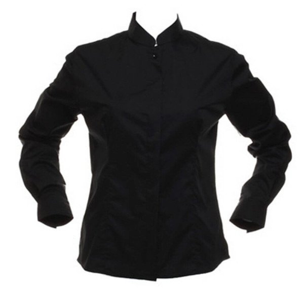 K740 Womens Bar Shirt Mandarin Collar Long Sleeve