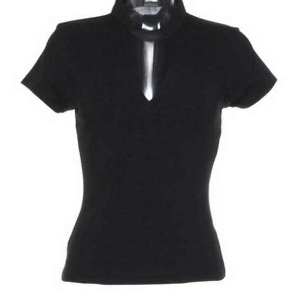 K770 Corporate Top V Neck Mandarin Collar