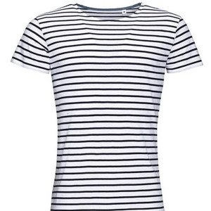 L01398 Men`s Round Neck Striped T-Shirt Miles - Reklamnepredmety