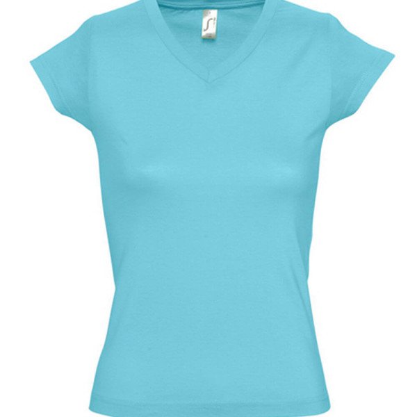 L156 Ladies V-Neck-T-Shirt Moon