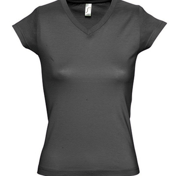 L156 Ladies V-Neck-T-Shirt Moon