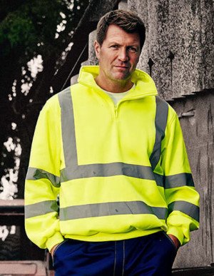 YKK06 Hi-Vis mikina se 1/4 zipem - Reklamnepredmety