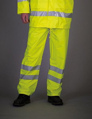 YK451 Hi-Vis Soft Flex prodyšné kalhoty do deště - Reklamnepredmety